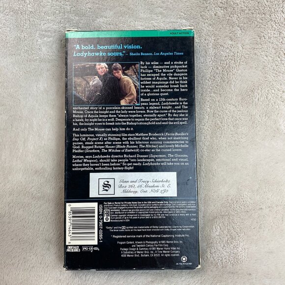 Ladyhawke 1985 Matthew Broderick Michelle Pfeiffer Fantasy Advent - Picture 2 of 2